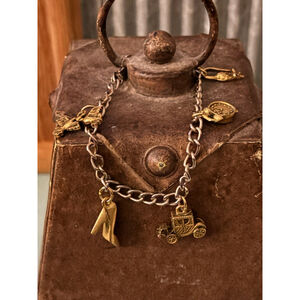 Disney’s Cinderella Silver & Gold Charm Bracelet One Size